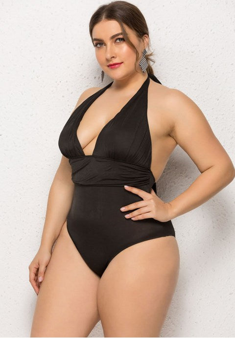 Plus Size Sunbathed Beauty One Piece Swimsuit