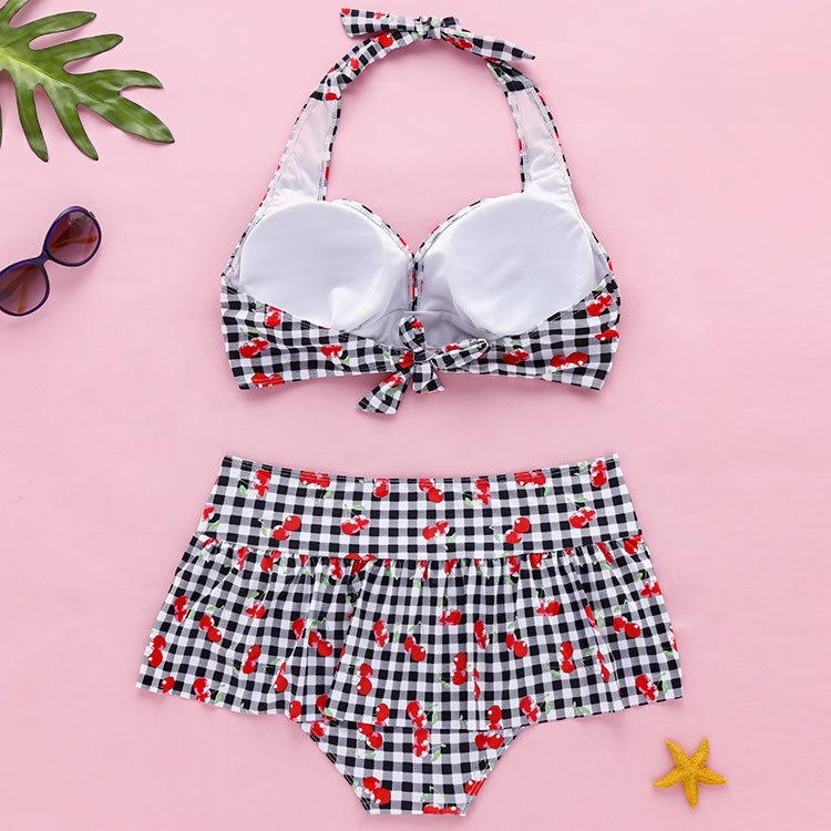 Cherry And Plaid Two Piece bikini - Late Night Lingerie