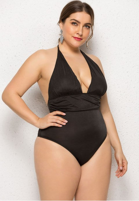 Plus Size Sunbathed Beauty One Piece Swimsuit