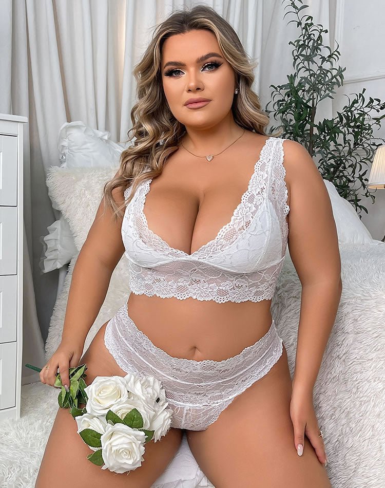 Plus Size Sultry Moments Lace 2 Piece Set - Late Night Lingerie