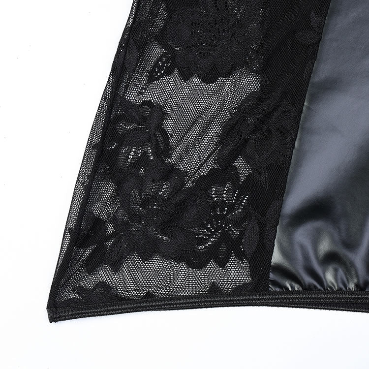 Charming Lace Panel Intimate Ensemble