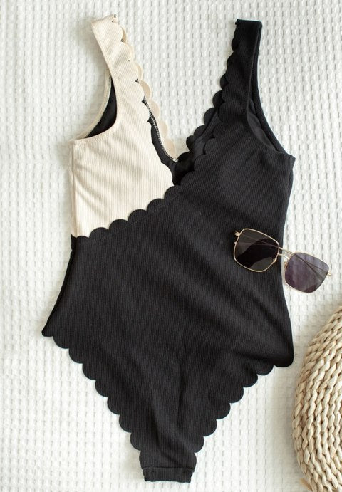 Spring By The Beach One Piece Swimsuit