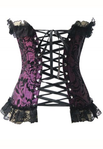 Victorian Chinese Flower Brodace Corset Bustier - Late Night Lingerie