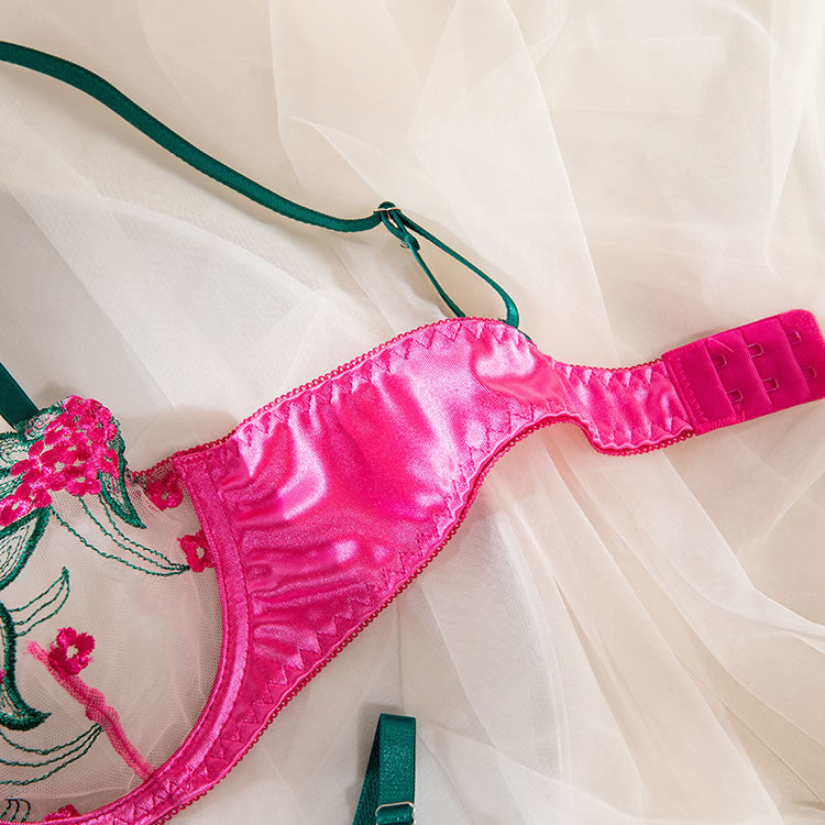Bloom For You Embroidered Bra Set