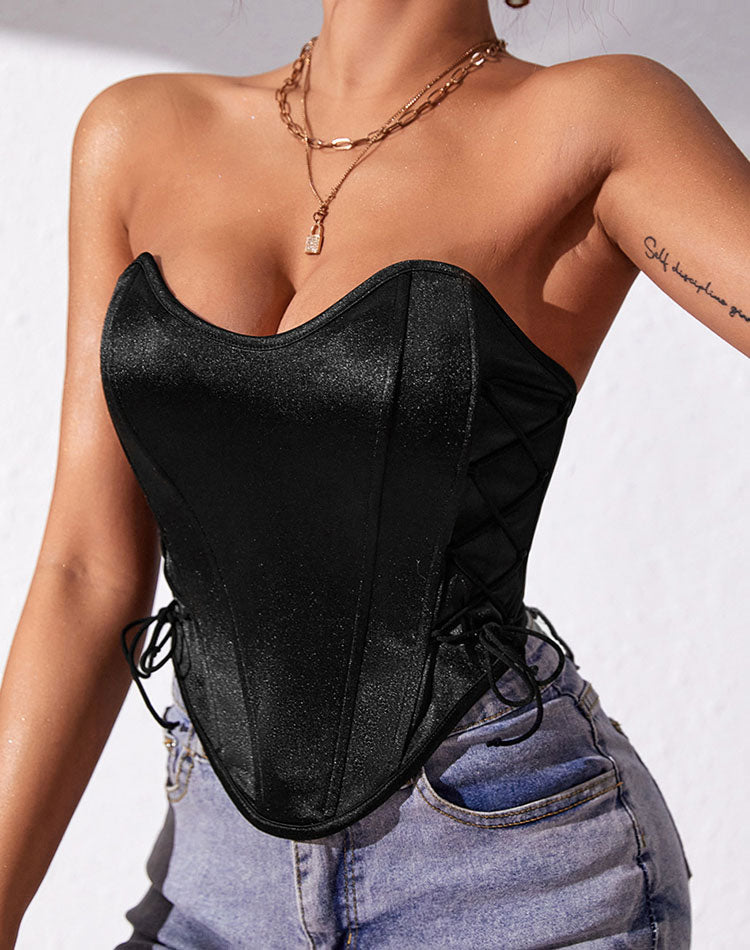 Romantic Fuchsia Bustier Top