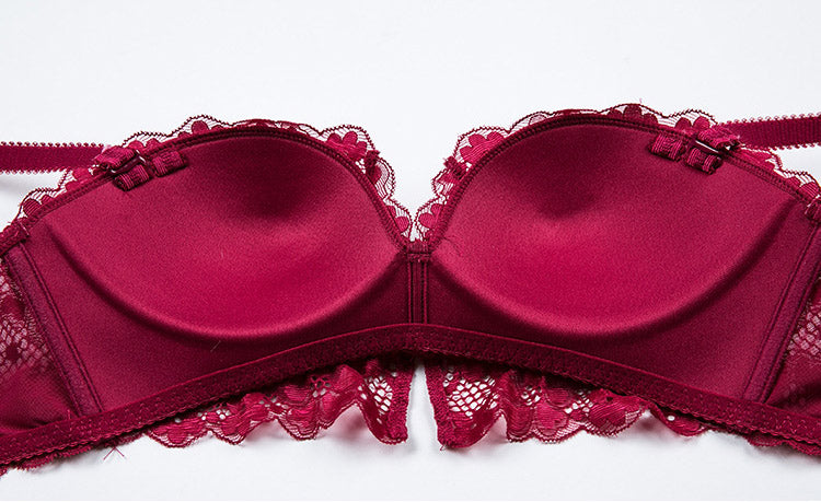 Sexy Floral Lace Push Up Bra and Panty Set