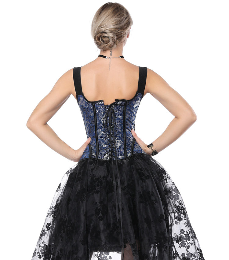 Overbust Vintage Corset With Shoulder Straps