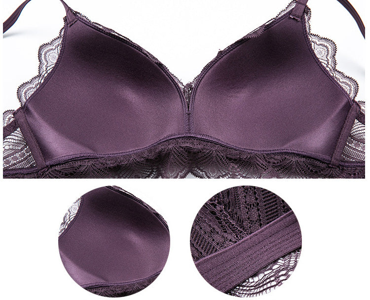 Floral Lace Push Up Bra and Panty Set