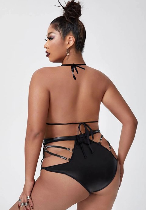 Plus Size Wishing For Me Wet Look Bra Set