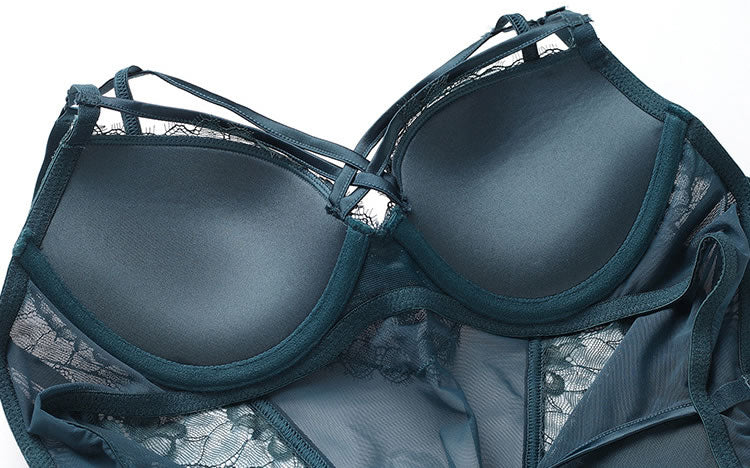 Mesh and Lace Criss-Cross Teddy