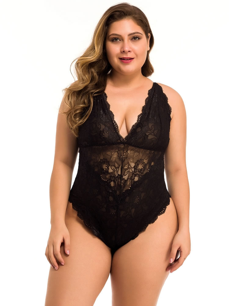 Plus Size Main Attraction Lace Teddy