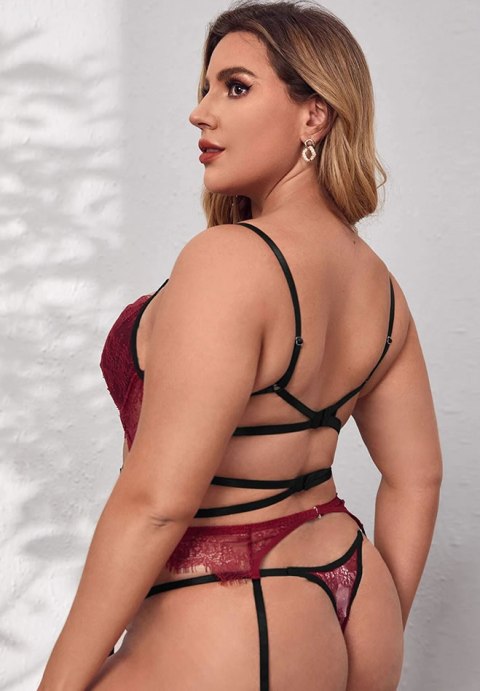 Plus Size Wrap Me Up Lace Bralette Set