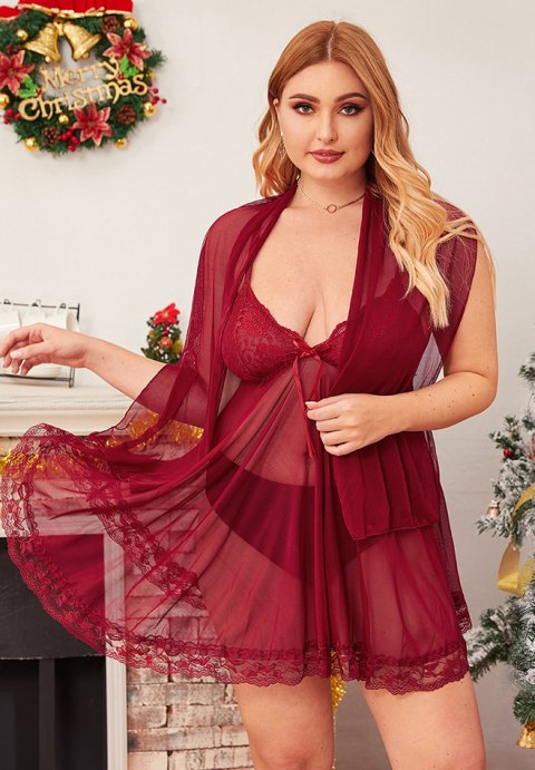 Plus Size Dangerous Flirt Babydoll Set