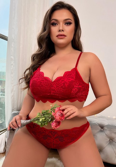Plus Size Lace You To Bed Bra Set