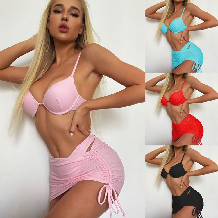 Island Summer 3 Piece Bikini and Cover Up Set