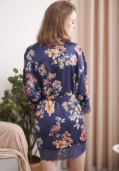 Floral Satin Robe