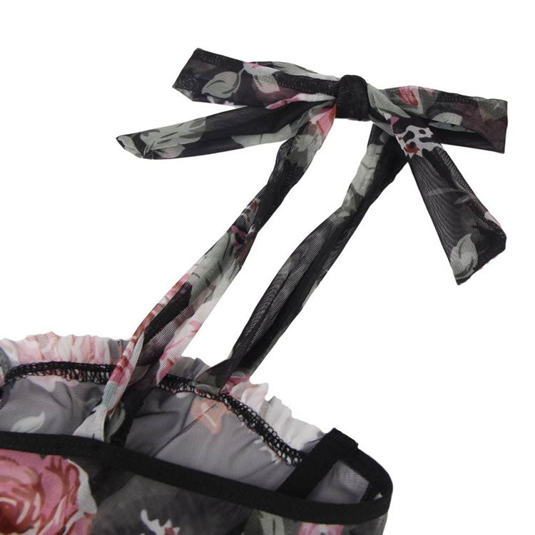 Plus Size Shirina Floral Lace Bra Set