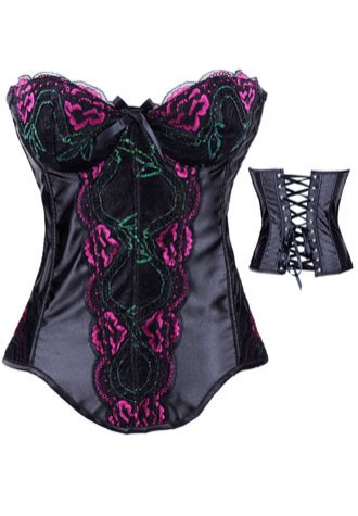 Beautifully Embroidered Overbust Corset