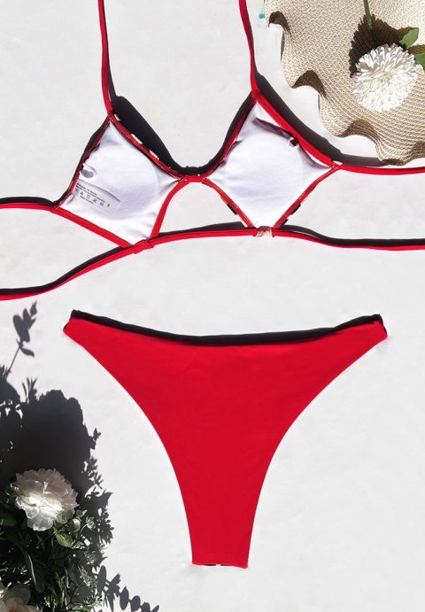 Leopard Cut-out Halter Bikini Swimsuit