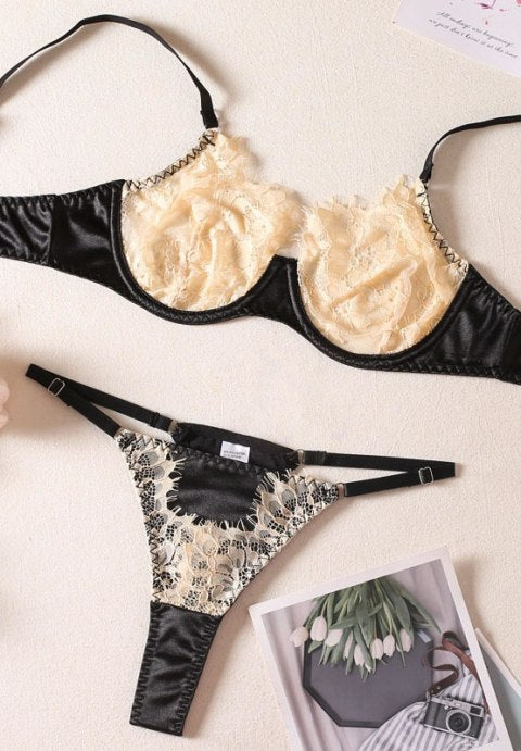 Janet Eyelash Lace Bra Set