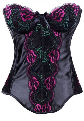 Beautifully Embroidered Overbust Corset - Late Night Lingerie
