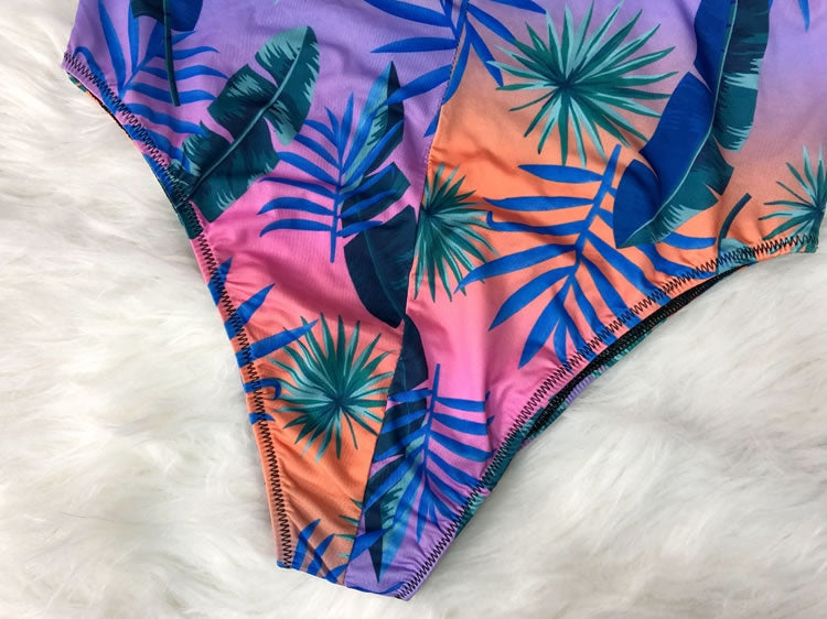 Plus Size Long Sleeve Zip One-Piece Swimsuit