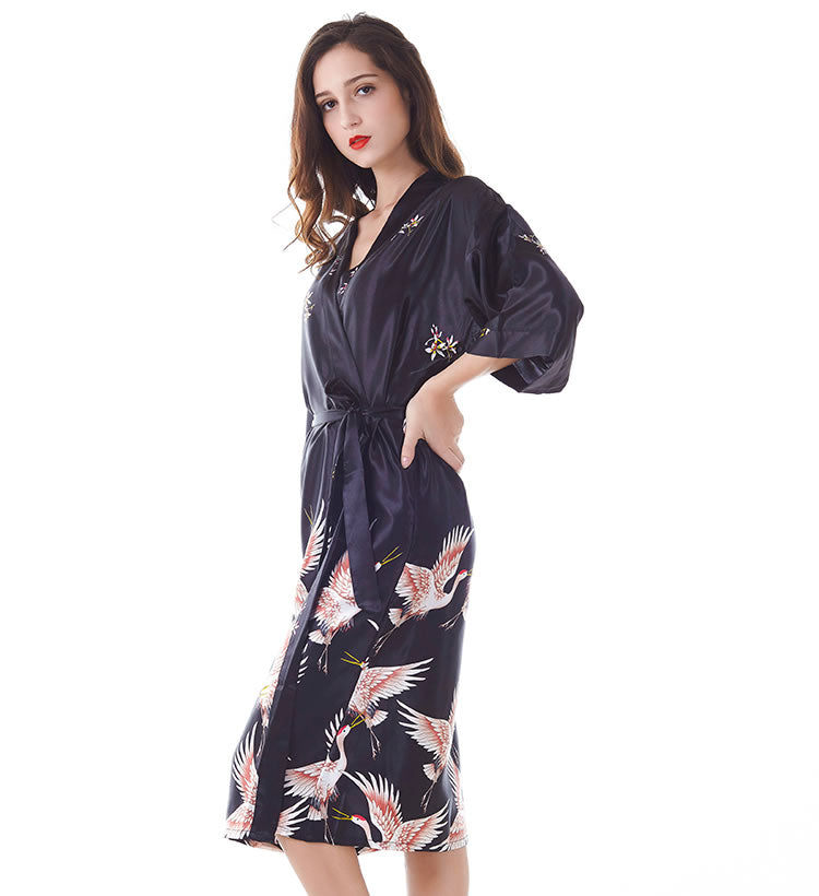 Bedroom Eyes Satin Robe