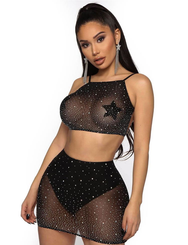 Bling It On Bra & Skirt Set