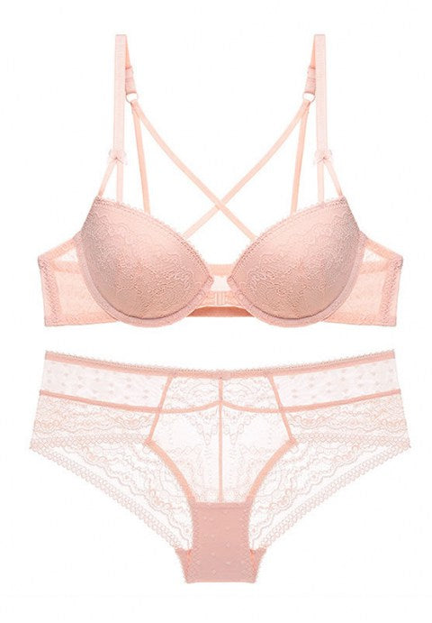 Push-Up Plunge Racerback Bra Set