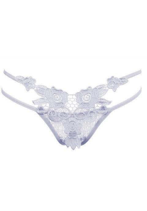 Dual Banded Floral Lace G-string - Late Night Lingerie
