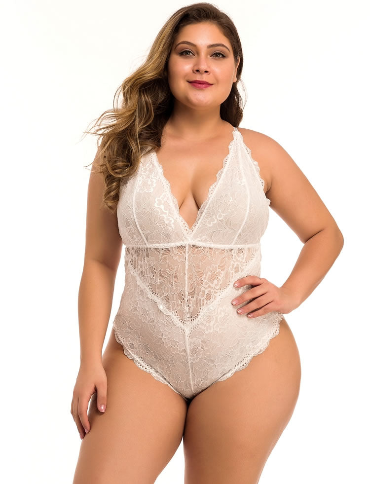 Plus Size Main Attraction Lace Teddy