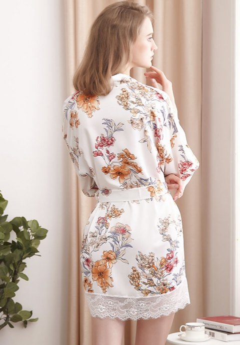 Floral Satin Robe