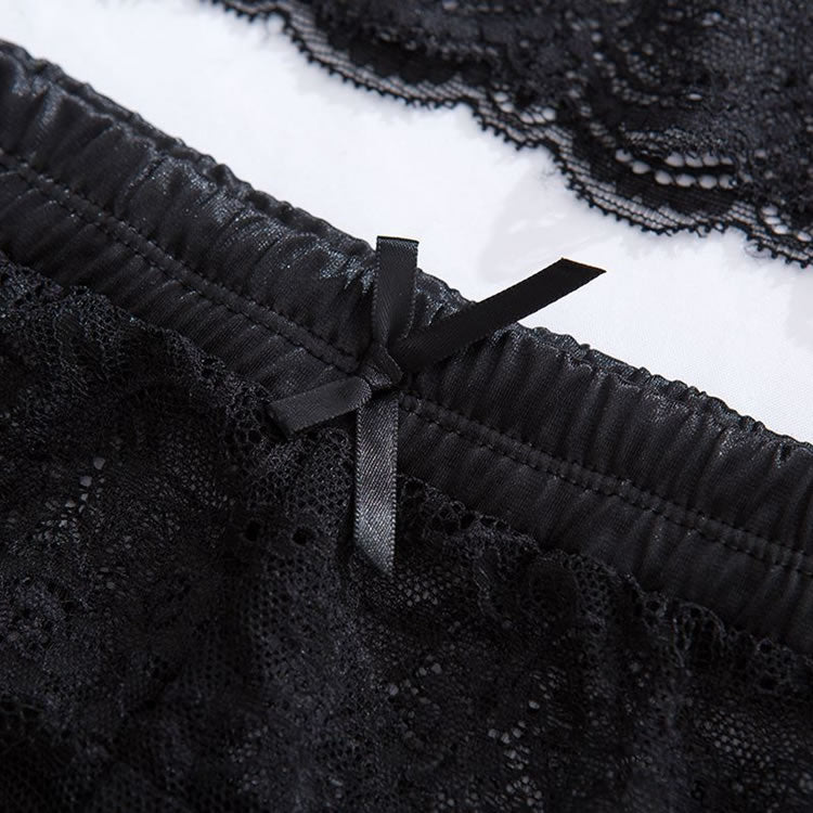 Women Lace Lingerie Sexy Tops + Shorts Nightwear Sleepwear Pajamas Set