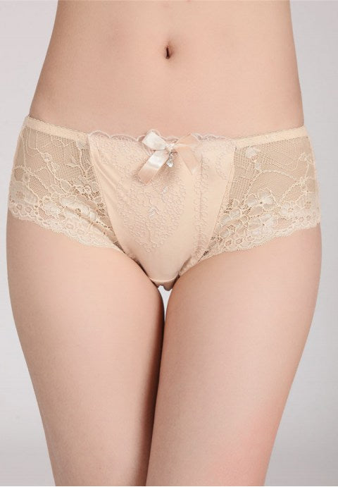 Sheer Floral Lace Panel Panty