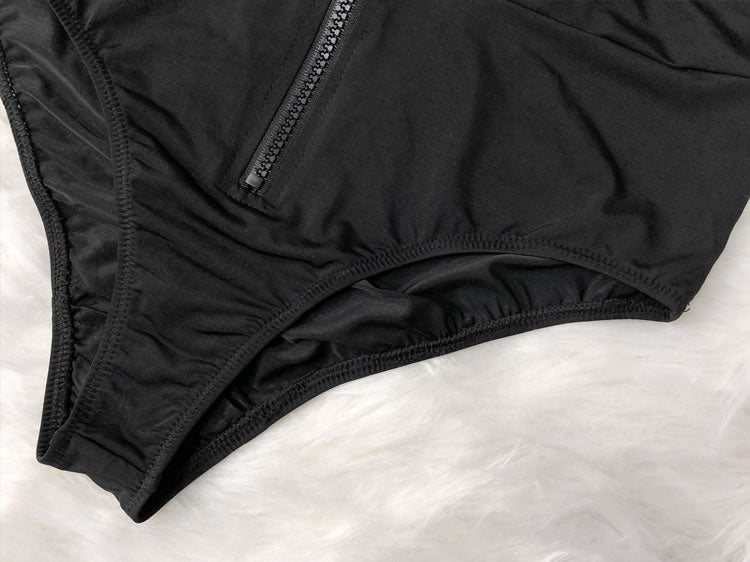 Plus Plain High Waist Bikini Set
