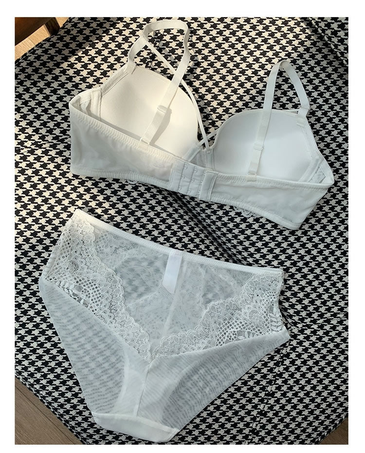 Love Not Fight Stripe Bra Set