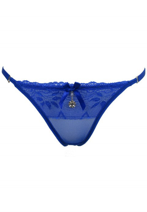 Lace Crop Panties with Pendant Details