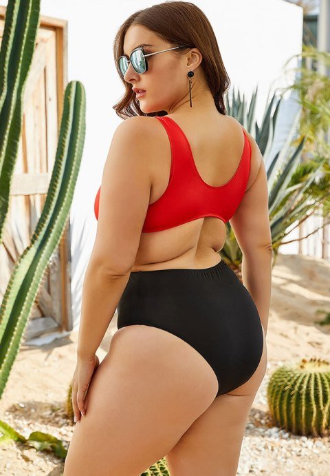 Womens Plus Size Cutout Swimsuit One Piece - Late Night Lingerie