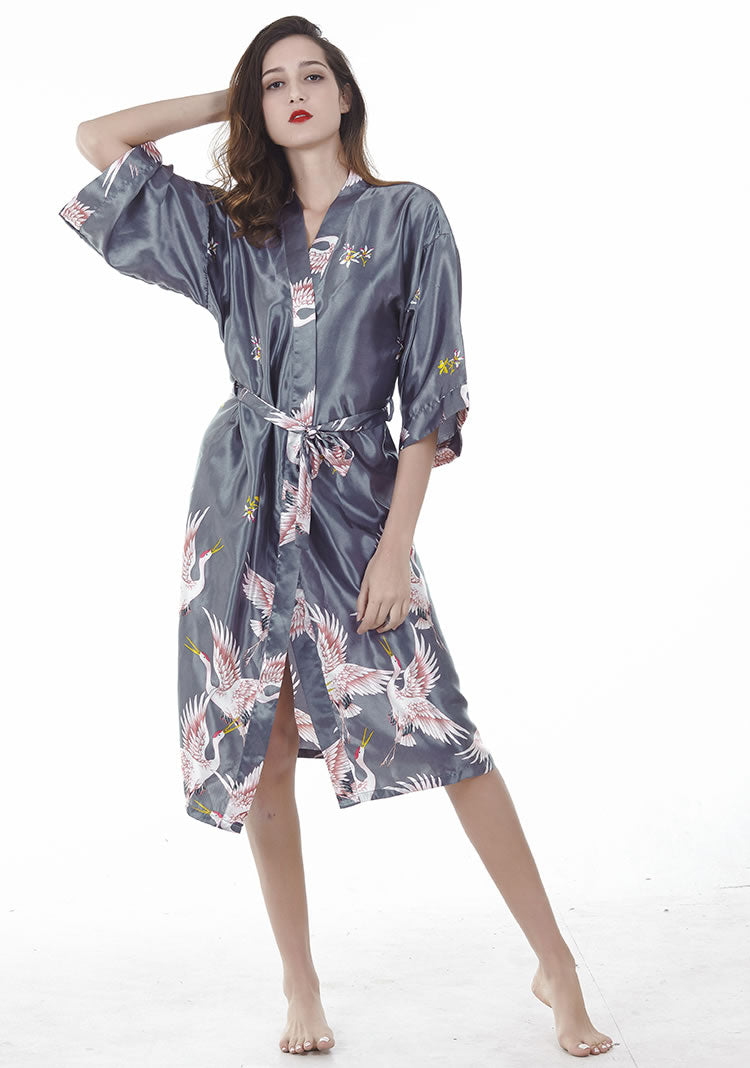 Bedroom Eyes Satin Robe