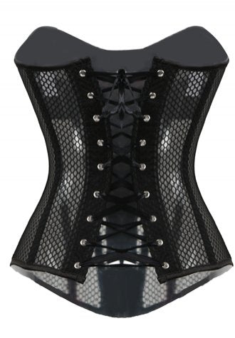 Classical Fishnet Mesh Overbust Corset