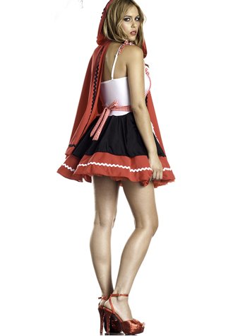 Romantic Red Hood French Maid Costume