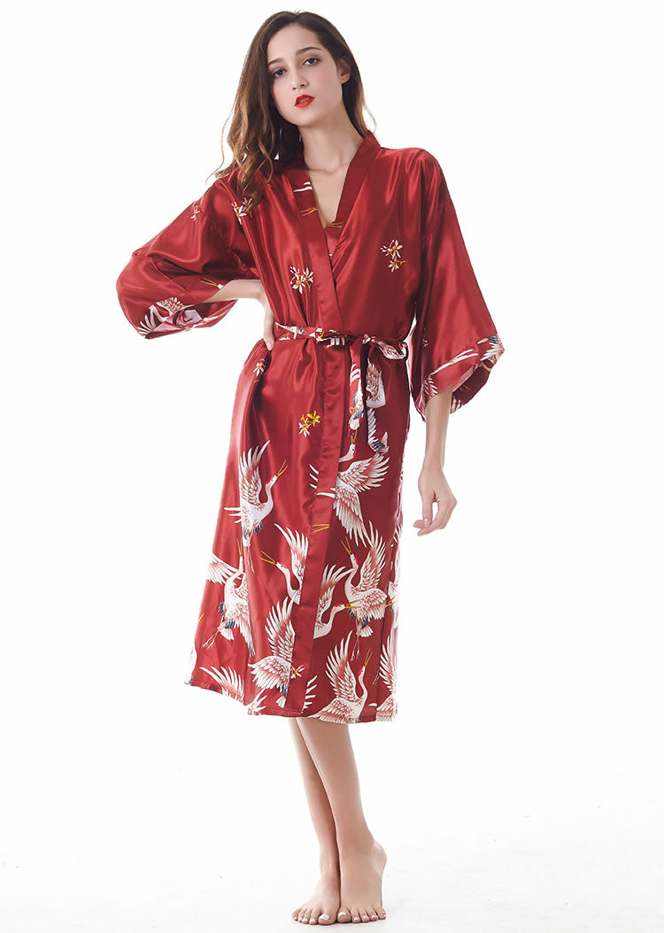 Bedroom Eyes Satin Robe