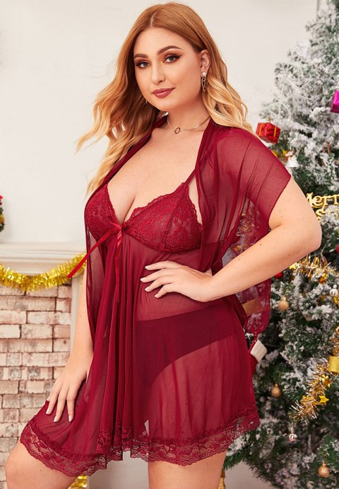 Plus Size Dangerous Flirt Babydoll Set
