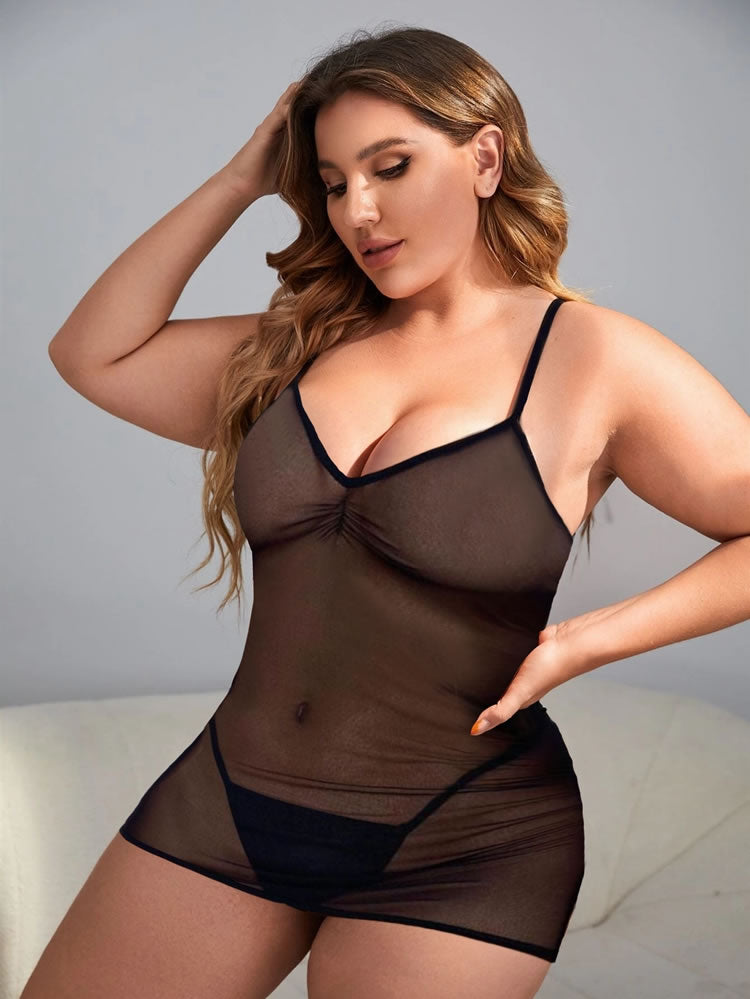 Plus Size Fool For You Babydoll Set