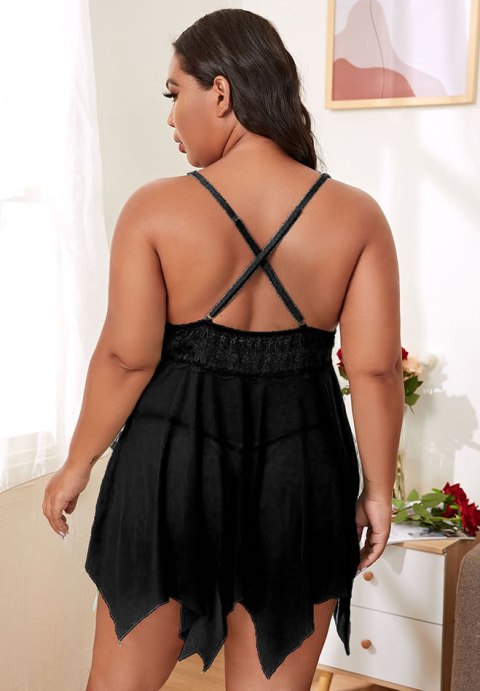 Plus Size Stop Calling Lace Babydoll