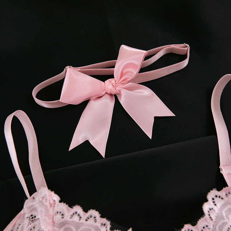 Romantic Floral Lace Babydoll Set