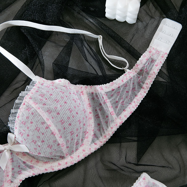 Relaxed Seduction Mesh Bra Set