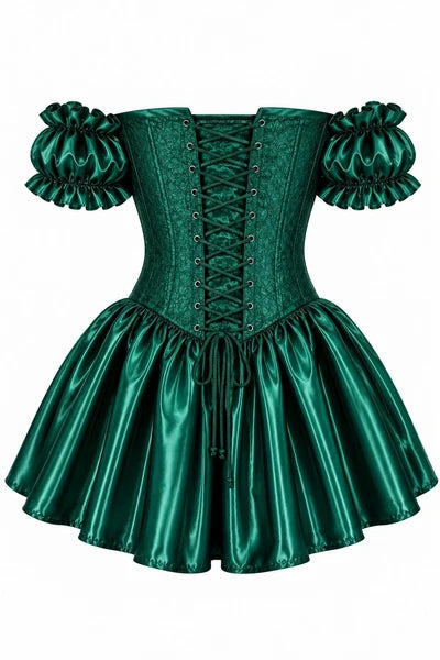 Top Drawer Toxic Ivy Enchantress Steel Boned Corset Dress