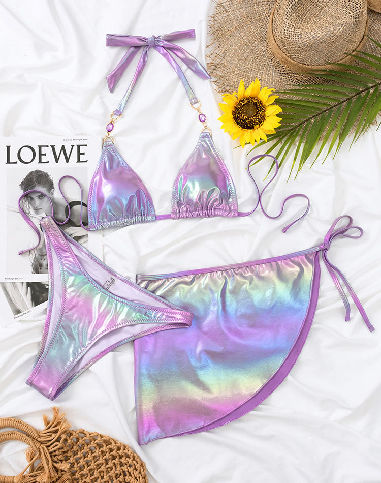 Drive Me Wild Metallic 3 Piece Bikini