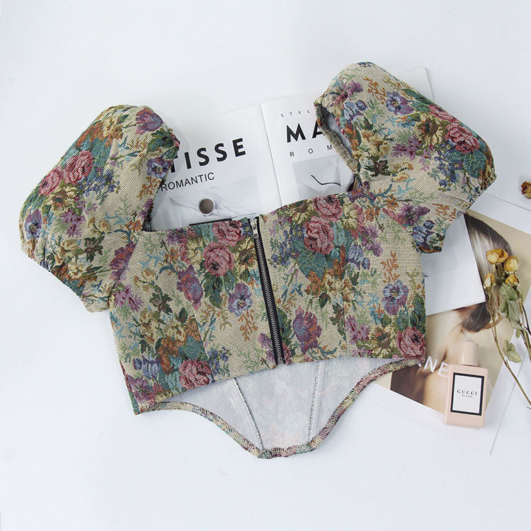 Chic Floral Bustier Top